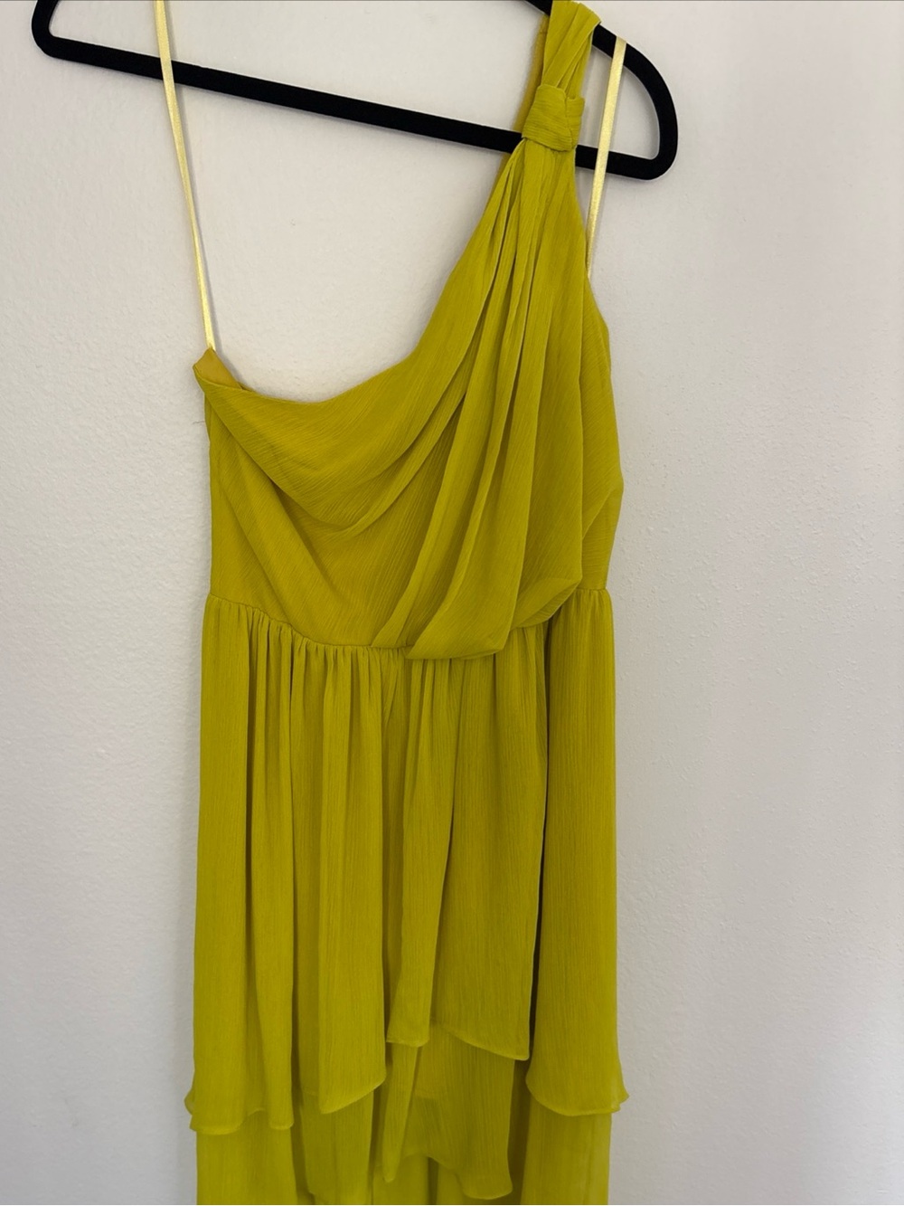 Max & Cleo Bright lemongrass Yellow One-Shoulder Dress